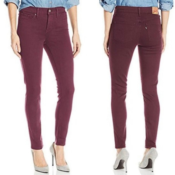 Levi's Denim - LEVI'S 311 Shaping Skinny Jean Maroon Purple Size 30